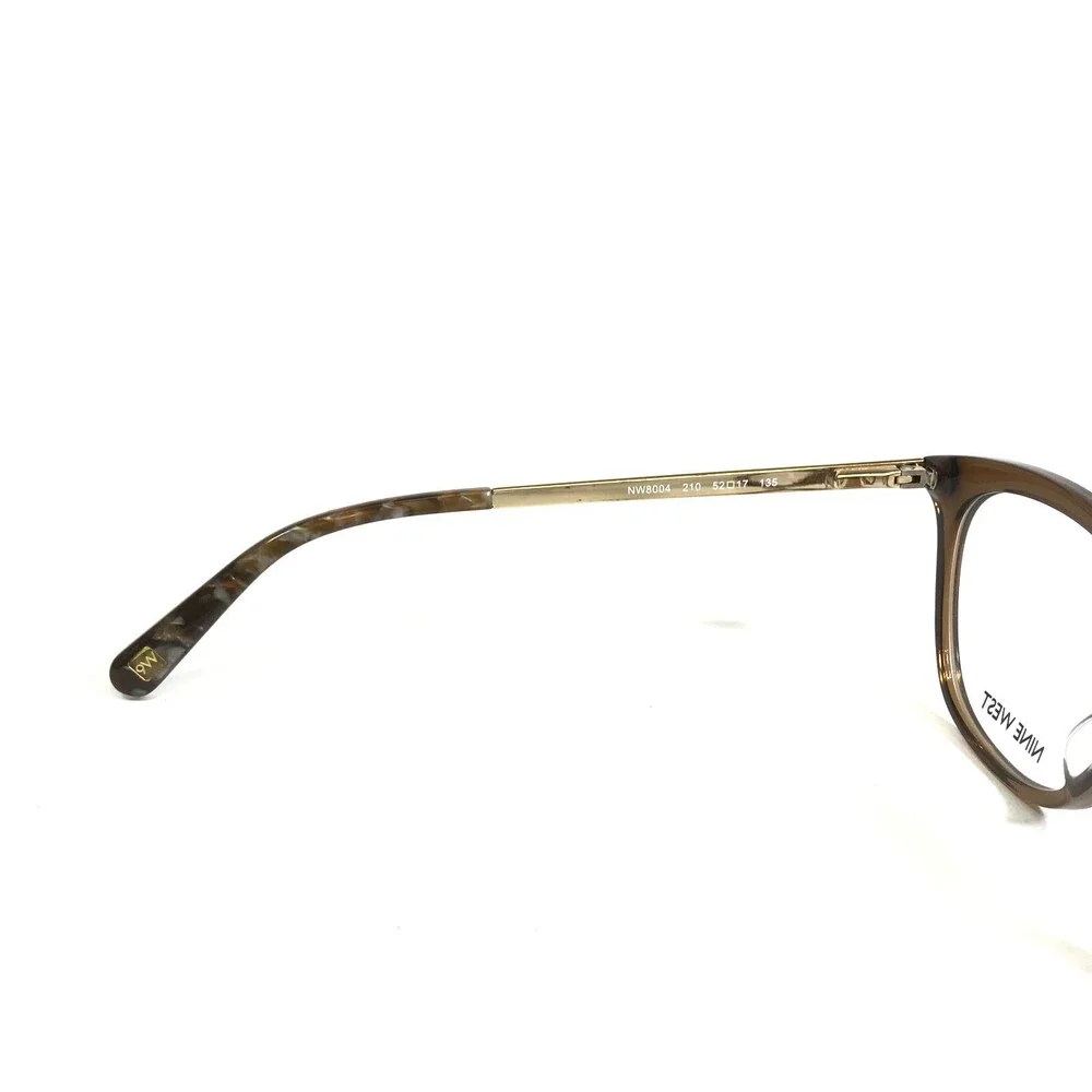 Nine West Eyeglasses Frames NW8004 210 Clear Brown Gold Cat Eye 52-17-135